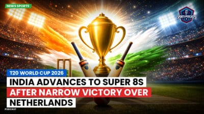 Cricket Podcast: T20 World Cup 2026 : India Advances to Super 8s After Narrow Victory Over Netherlands