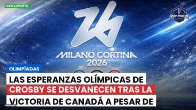 JJOO 2026 Podcast: Olimpíadas: Las esperanzas olímpicas de Crosby se desvanecen tras la victoria de Canadá a pesar de la lesión.