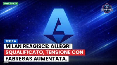 Serie A Podcast: Serie A : Milan reagisce: Allegri squalificato, tensione con Fabregas aumentata.