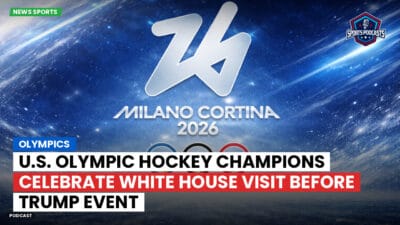 Olympics 2026 Podcast: Olympics : U.S. Olympic hockey champions celebrate White House visit before Trump event