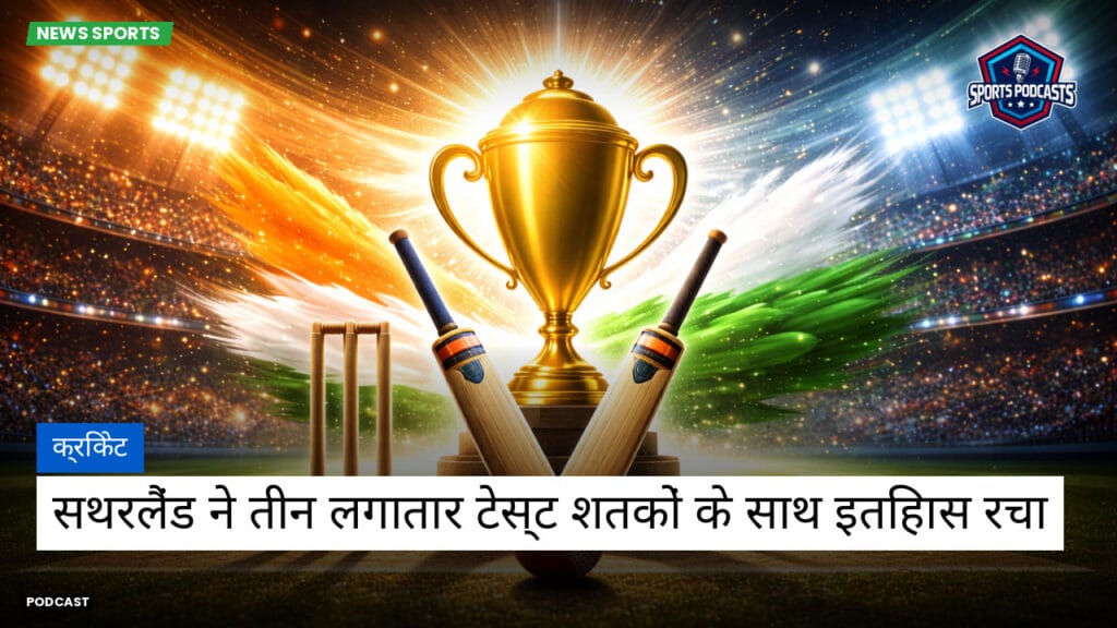 Cricket Hi Podcast: क्रिकेट : सथरलैंड ने तीन लगातार टेस्ट शतकों के साथ इतिहास रचा