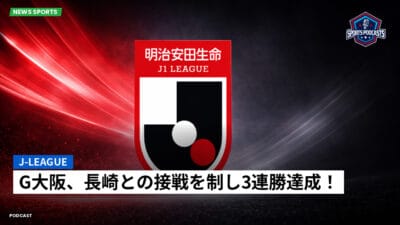 Jリーグ Podcast: J-League : G大阪、長崎との接戦を制し3連勝達成！