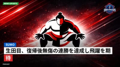 相撲 Podcast: 生田目、復帰後無傷の連勝を達成し飛躍を期待