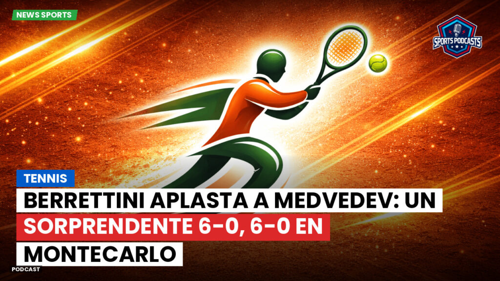 Tennis Podcast: Tennis : Berrettini aplasta a Medvedev: un sorprendente 6-0, 6-0 en Montecarlo