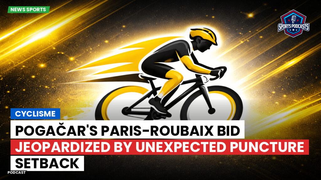 Cyclisme Podcast: Cyclisme : Pogačar's Paris-Roubaix bid jeopardized by unexpected puncture setback