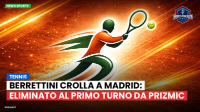 Tennis Podcast: Tennis : Berrettini crolla a Madrid: eliminato al primo turno da Prizmic
