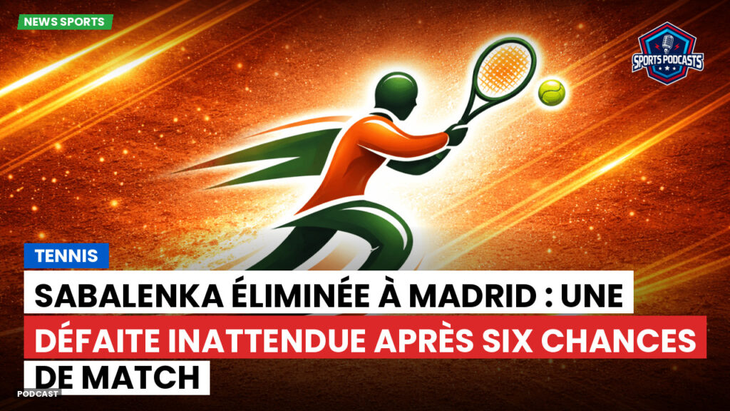 Tennis Podcast: Tennis : Sabalenka éliminée à Madrid : une défaite inattendue après six chances de match