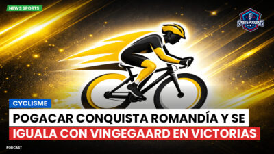 Ciclismo Podcast: Cyclisme : Pogacar conquista Romandía y se iguala con Vingegaard en victorias