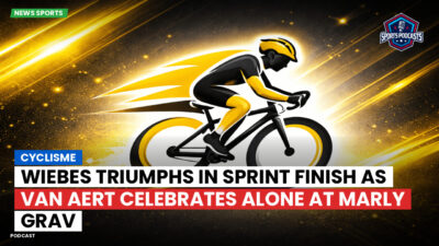 Cycling Podcast: Cyclisme : Wiebes Triumphs in Sprint Finish as Van Aert Celebrates Alone at Marly Grav