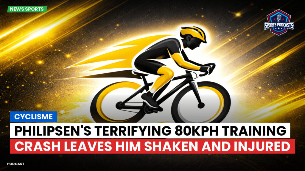 Cyclisme Podcast: Cyclisme : Philipsen's terrifying 80kph training crash leaves him shaken and injured