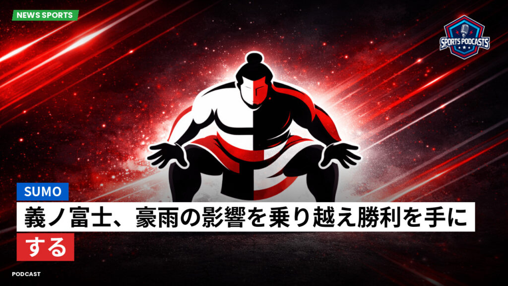 Sumo Podcast: 義ノ富士、豪雨の影響を乗り越え勝利を手にする