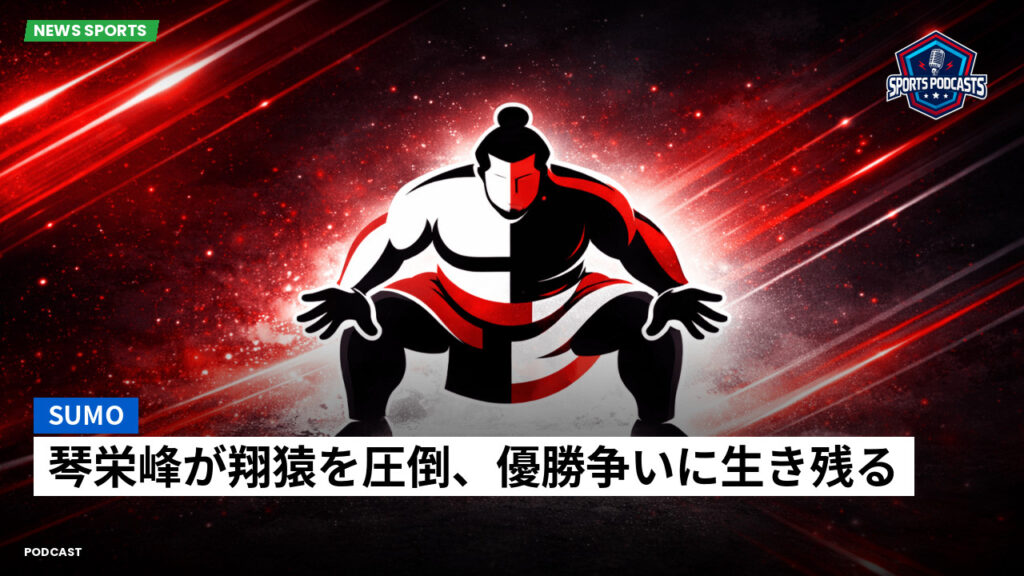 Sumo Podcast: 琴栄峰が翔猿を圧倒、優勝争いに生き残る