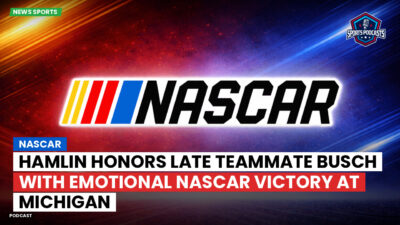 Nascar Podcast: Hamlin honors late teammate Busch with emotional NASCAR victory at Michigan