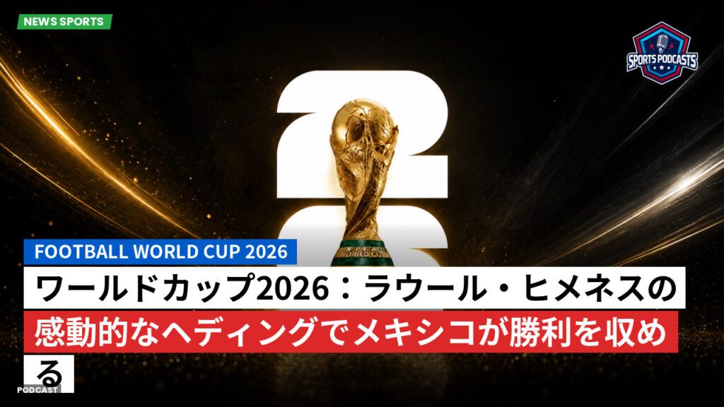 Football World Cup Podcast: ワールドカップ2026:ラウール・ヒメネスの感動的なヘディングでメキシコが勝利を収める