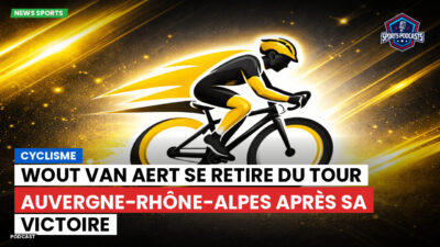 Cyclisme Podcast: Cyclisme : Wout Van Aert se retire du Tour Auvergne-Rhône-Alpes après sa victoire