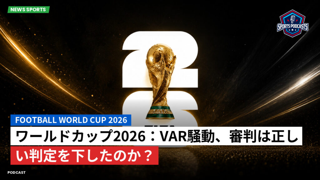サッカーワールドカップ 2026 Podcast: ワールドカップ2026:VAR騒動、審判は正しい判定を下したのか?