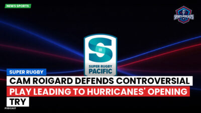 Super Rugby Podcast: Super Rugby : Cam Roigard defends controversial play leading to Hurricanes' opening try