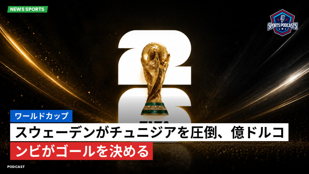 サッカーワールドカップ 2026 Podcast: ワールドカップ : スウェーデンがチュニジアを圧倒、億ドルコンビがゴールを決める