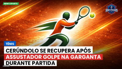 Tênis Podcast: Tênis : Cerúndolo se recupera após assustador golpe na garganta durante partida