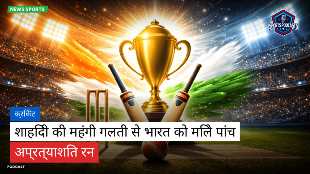 क्रिकेट Podcast: क्रिकेट : शाहिदी की महंगी गलती से भारत को मिले पांच अप्रत्याशित रन
