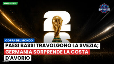 Coppa del Mondo di Calcio 2026 Podcast: Coppa del Mondo : Paesi Bassi travolgono la Svezia; Germania sorprende la Costa d'Avorio