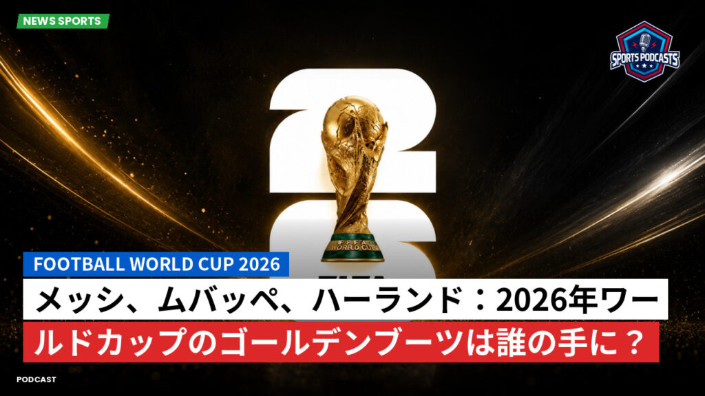 サッカーワールドカップ 2026 Podcast: メッシ、ムバッペ、ハーランド:2026年ワールドカップのゴールデンブーツは誰の手に?