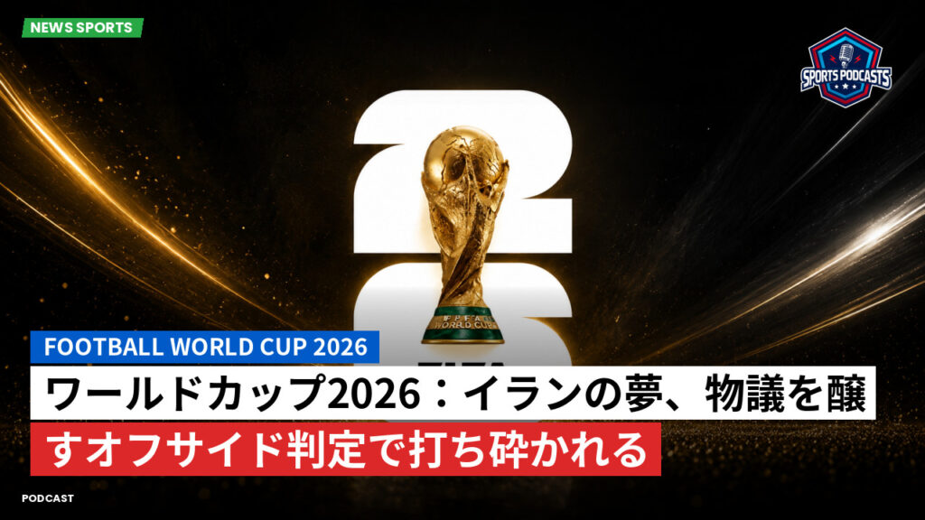 サッカーワールドカップ 2026 Podcast: ワールドカップ2026：イランの夢、物議を醸すオフサイド判定で打ち砕かれる