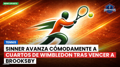 Tenis Podcast: Tennis : Sinner avanza cómodamente a cuartos de Wimbledon tras vencer a Brooksby