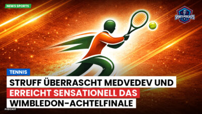 Tennis Podcast: Tennis : Struff überrascht Medvedev und erreicht sensationell das Wimbledon-Achtelfinale
