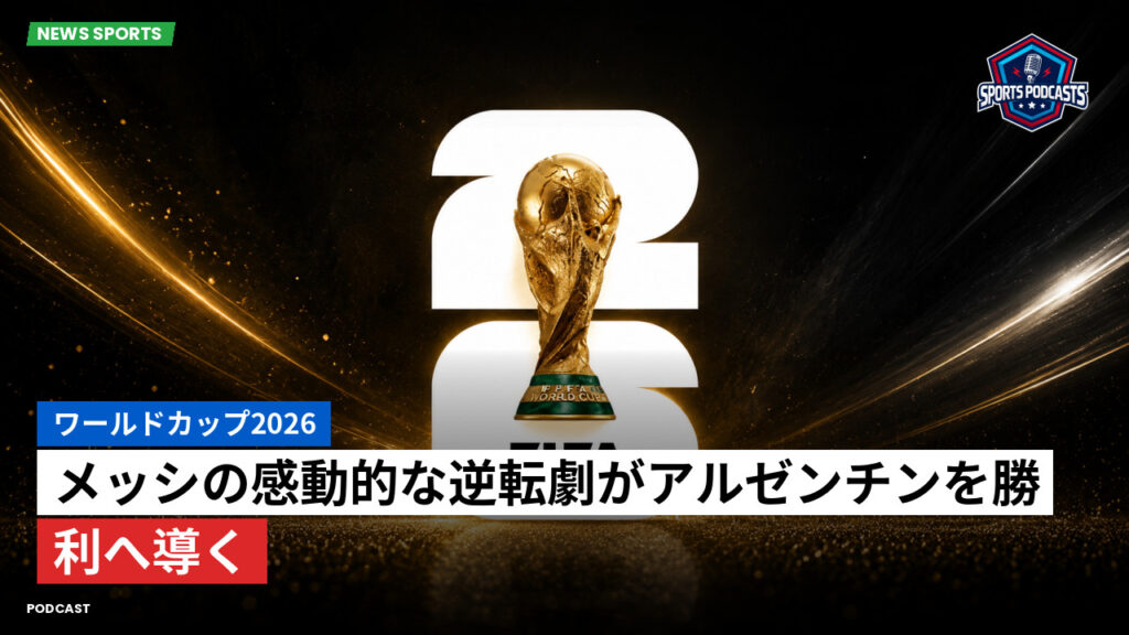 サッカーワールドカップ 2026 Podcast: ワールドカップ2026 : メッシの感動的な逆転劇がアルゼンチンを勝利へ導く