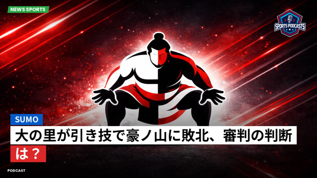 大相撲 Podcast: 大の里が引き技で豪ノ山に敗北、審判の判断は?