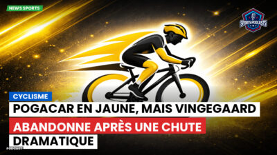 Cyclisme Podcast: Cyclisme : Pogacar en jaune, mais Vingegaard abandonne après une chute dramatique
