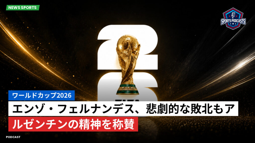 サッカーワールドカップ 2026 Podcast: ワールドカップ2026 : エンゾ・フェルナンデス、悲劇的な敗北もアルゼンチンの精神を称賛