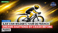 Cycling Podcast: Cyclisme : Ilan Van Wilder's Tour de France dreams shattered by crash before Paris